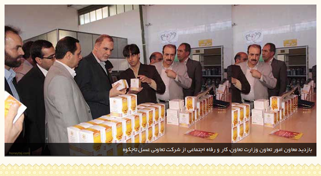 بازدید از شرکت تعاونی عسل تاجکوه برند برتر تولید عسل در کشور